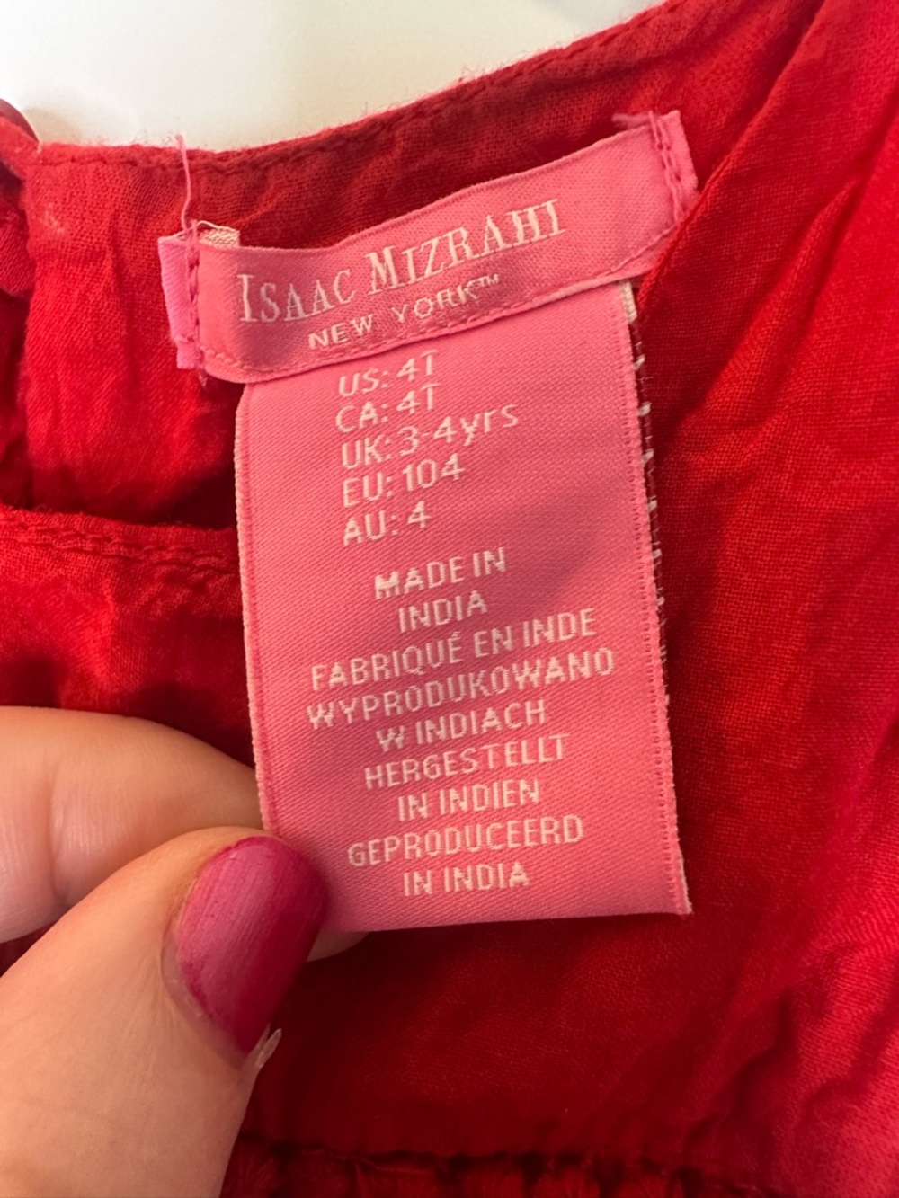 Isaac Mizrahi Girls 4T Red White Blue Tiered Dress  - EUC - Picture 3 of 4